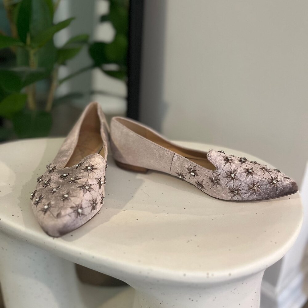 Sole Society Dusted Plum Letticah Embellished Flats